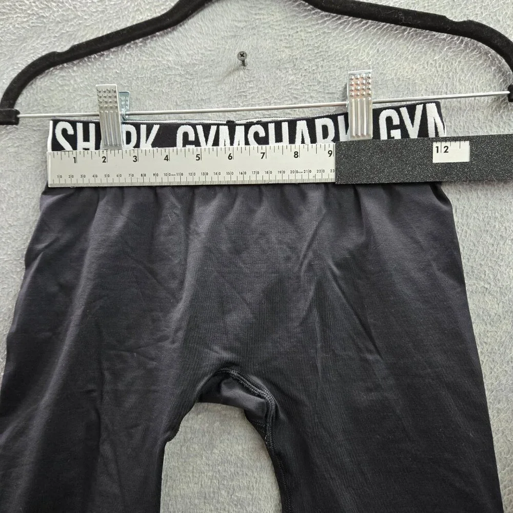 Gymshark Women Activewear Pants S‎ Black Elastane Nylon Yoga Legging Logo 17